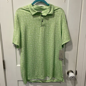 NWT PGA Tour Pro Series Men's Lime Green Golf Polo Shirt Size Large NEW